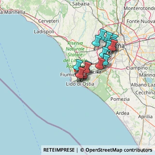 Mappa Via Doberdò, 00054 Fiumicino RM, Italia (10.677)