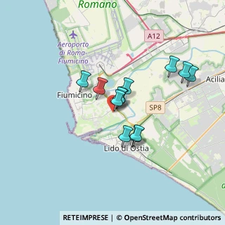 Mappa Via Doberdò, 00054 Fiumicino RM, Italia (2.86583)