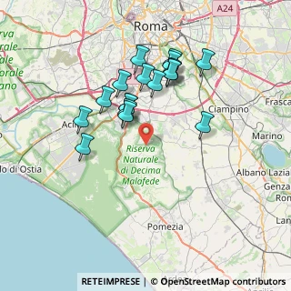 Mappa Via della Monotype, 00128 Roma RM, Italia (7.01722)