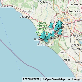Mappa Via William D'altri, 00054 Fiumicino RM, Italia (10.408)
