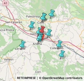 Mappa Via Colle Santo Giudico Snc, 00038 Valmontone RM, Italia (5.51083)
