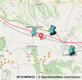 Mappa Via Colle Santo Giudico Snc, 00038 Valmontone RM, Italia (3.74214)