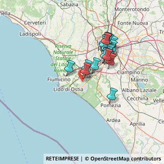 Mappa Via Nicomaco, 00125 Roma RM, Italia (13.29)