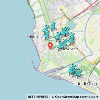 Mappa Via Giuseppe Menzelli, 00054 Fiumicino RM, Italia (1.91786)