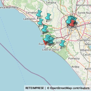 Mappa Via Vistola, 00054 Fiumicino RM, Italia (17.372)