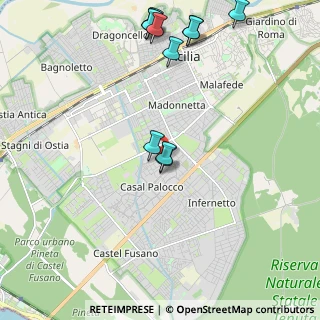 Mappa Via Eupoli, 00124 Roma RM, Italia (2.56455)