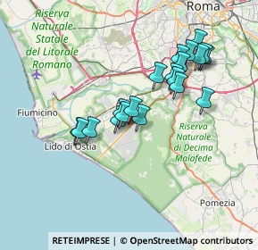 Mappa Via Pindaro, 00124 Roma RM, Italia (6.7155)