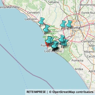 Mappa Via Giorgio Rodocanacchi, 00054 Fiumicino RM, Italia (8.36)