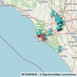 Mappa Via Giorgio Rodocanacchi, 00054 Fiumicino RM, Italia (17.537)