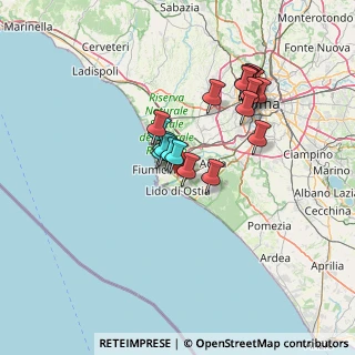 Mappa Via Col del Rosso, 00054 Fiumicino RM, Italia (12.607)