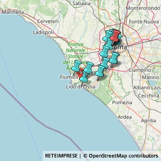 Mappa Via Col del Rosso, 00054 Fiumicino RM, Italia (14.982)