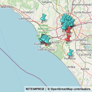 Mappa Via Col del Rosso, 00054 Fiumicino RM, Italia (15.41)