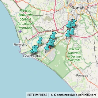 Mappa Via Euticrate, 00124 Roma RM, Italia (6.07533)