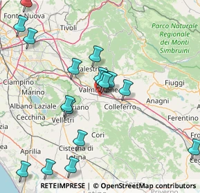 Mappa Via Colle Santo Giudico, 00038 Valmontone RM, Italia (18.86294)