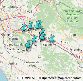 Mappa Via Colle Santo Giudico, 00038 Valmontone RM, Italia (8.55462)