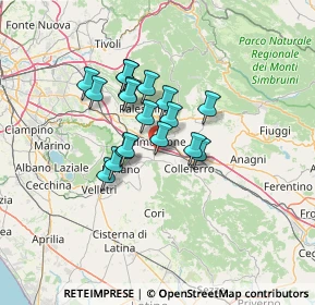 Mappa Via Colle Santo Giudico, 00038 Valmontone RM, Italia (10.12667)