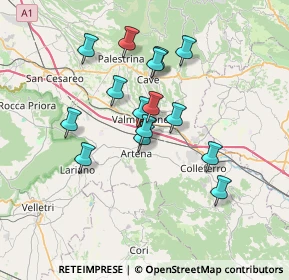 Mappa Via Colle Santo Giudico, 00038 Valmontone RM, Italia (6.30867)