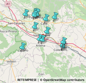 Mappa Via Colle Santo Giudico, 00038 Valmontone RM, Italia (7.18)