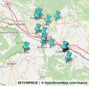 Mappa Via Colle Santo Giudico, 00038 Valmontone RM, Italia (6.8825)