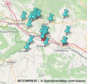Mappa Via Colle Santo Giudico, 00038 Valmontone RM, Italia (6.745)