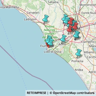 Mappa Via Michele Baruffetti, 00054 Fiumicino RM, Italia (17.9745)