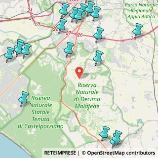 Mappa Via del Casale della Caccia, 00128 Roma RM, Italia (6.8355)