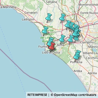 Mappa Via Cinque, 00054 Fiumicino RM, Italia (14.5125)