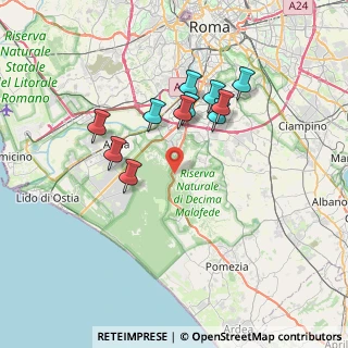 Mappa Via Clarice Tartufari, 00128 Roma RM, Italia (6.69909)