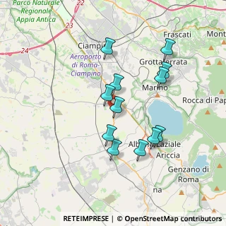 Mappa Via Nettunense Nuova, 00047 Marino RM, Italia (3.44083)