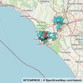 Mappa Via Foscolo Montini, 00054 Fiumicino RM, Italia (7.54857)