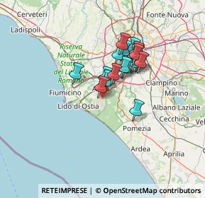 Mappa Via Maurice Ravel, 00124 Roma RM, Italia (10.8805)