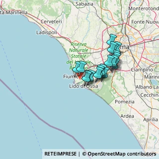 Mappa Via Teresio Martinoli, 00054 Fiumicino RM, Italia (11.0845)