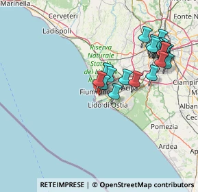Mappa Via Ignazio Zanini, 00054 Fiumicino RM, Italia (15.89)