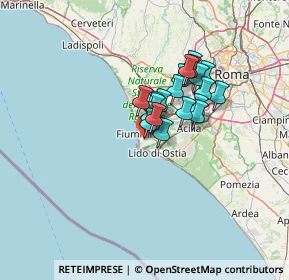 Mappa Via Ignazio Zanini, 00054 Fiumicino RM, Italia (9.4495)