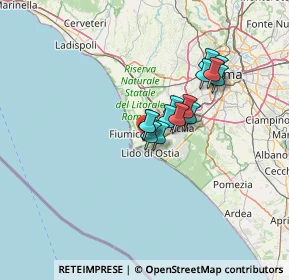 Mappa Via Gino Priolo, 00054 Fiumicino RM, Italia (9.64714)