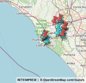 Mappa Via Gino Priolo, 00054 Fiumicino RM, Italia (11.137)