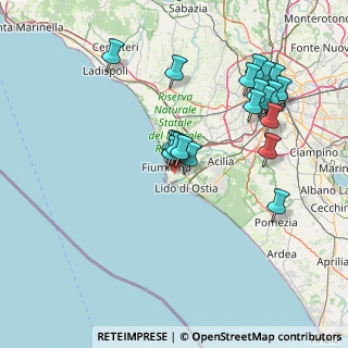 Mappa Via Francesco Zanusso, 00054 Fiumicino RM, Italia (16.0555)