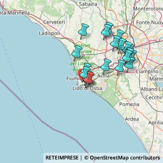 Mappa Via Francesco Zanusso, 00054 Fiumicino RM, Italia (14.981)