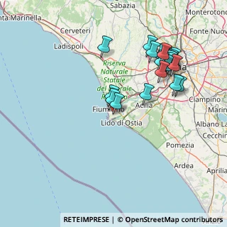 Mappa Via Francesco Zanusso, 00054 Fiumicino RM, Italia (17.161)