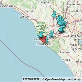 Mappa Via Francesco Zanusso, 00054 Fiumicino RM, Italia (16.3175)