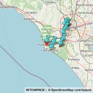Mappa Via Francesco Zanusso, 00054 Fiumicino RM, Italia (13.40667)