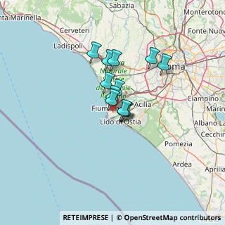 Mappa Via Francesco Zanusso, 00054 Fiumicino RM, Italia (8.90667)