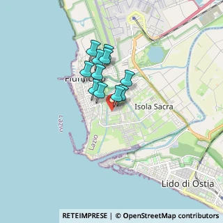 Mappa Via Massimiliano Erasi, 00054 Fiumicino RM, Italia (1.22455)