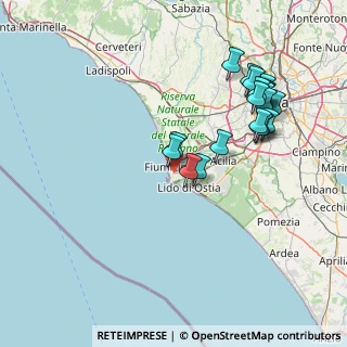 Mappa Via Massimiliano Erasi, 00054 Fiumicino RM, Italia (16.7515)