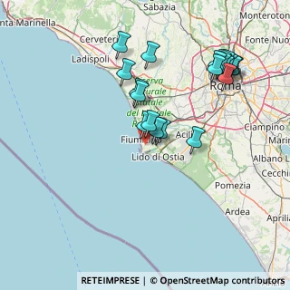 Mappa Via Massimiliano Erasi, 00054 Fiumicino RM, Italia (17.134)