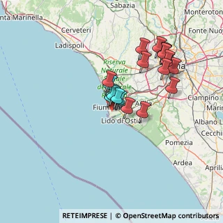Mappa Via Massimiliano Erasi, 00054 Fiumicino RM, Italia (13.035)