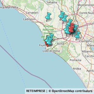 Mappa Via Massimiliano Erasi, 00054 Fiumicino RM, Italia (16.789)
