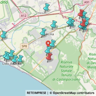 Mappa Via Archelao di Mileto, 00124 Roma RM, Italia (6.0795)