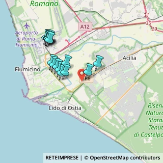 Mappa Piazza della Rocca, 00119 Ostia Antica RM, Italia (3.85125)