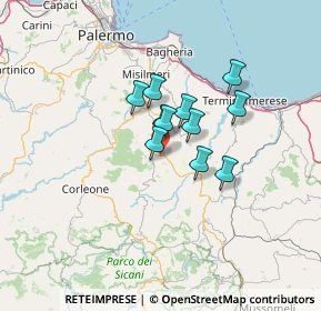 Mappa Mezzojuso, 90030 Mezzojuso PA, Italia (9.52545)